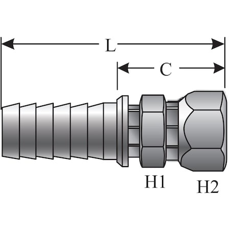 Gates Female Pipe NPTF, Without 30 degrees Cone Seat 730303765